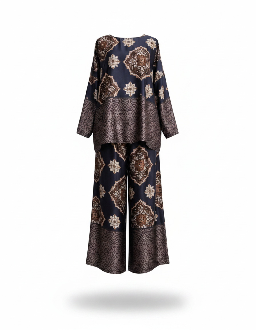 Salomee Tribal Co-ord Set – Pull-On Boat Neck