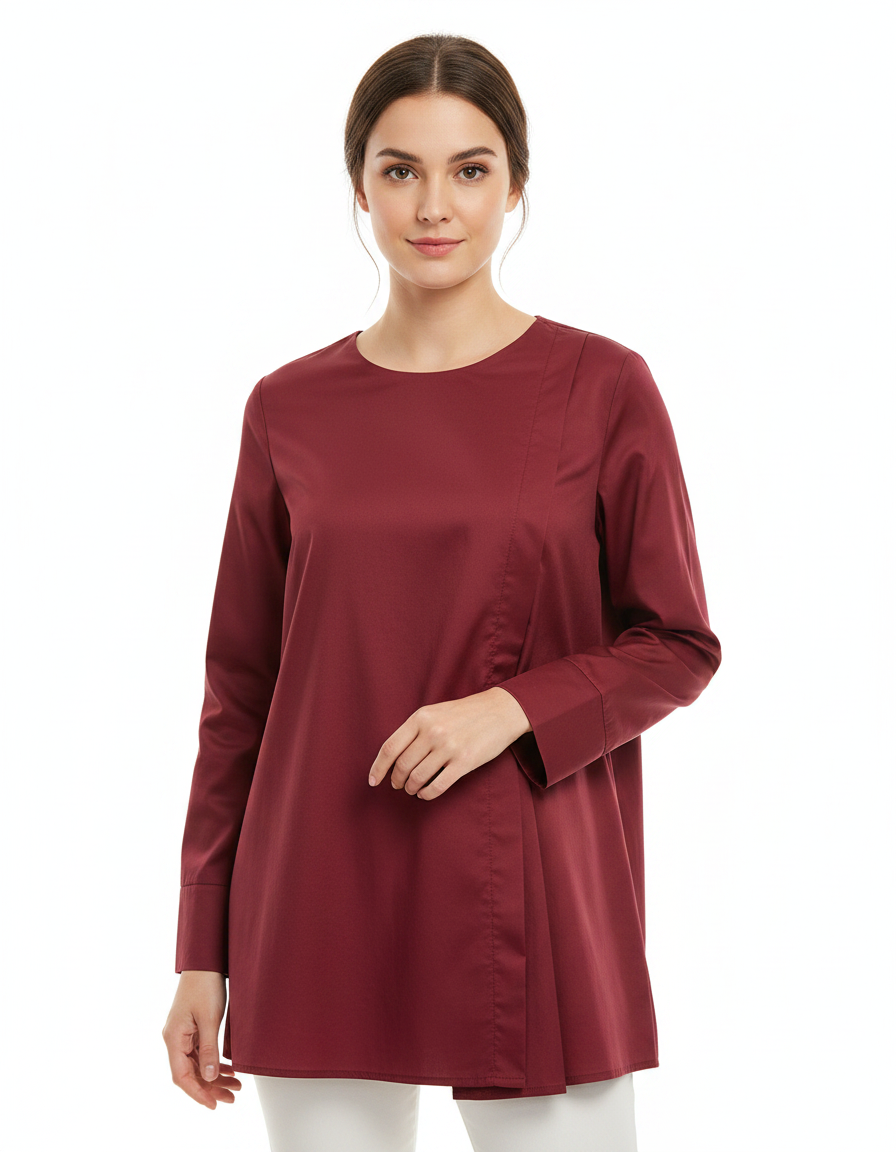 Fleur Cotton Blouse – Relaxed Fit Long Sleeve  Voile