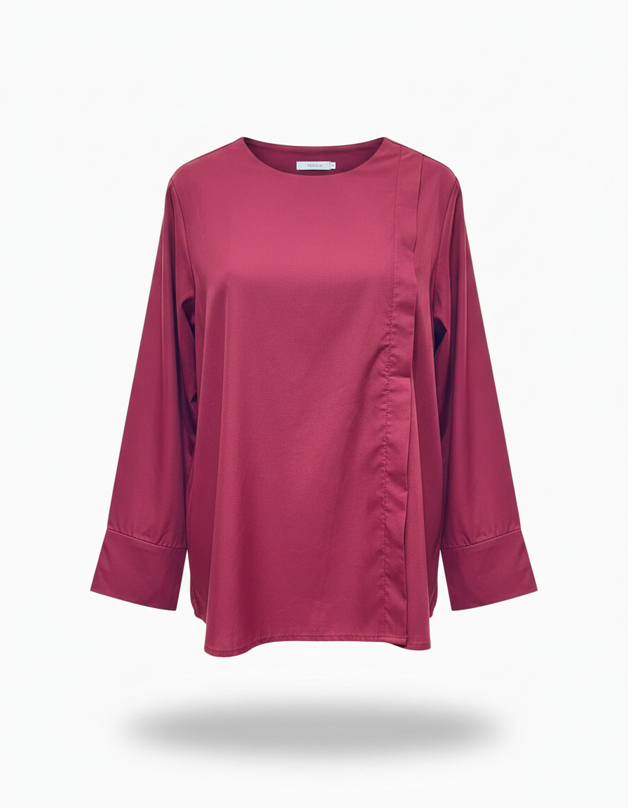Fleur Cotton Blouse – Relaxed Fit Long Sleeve  Voile