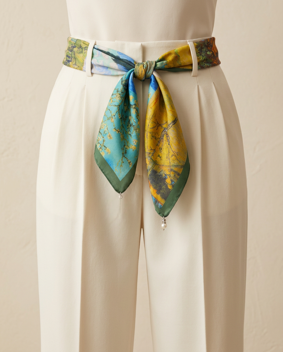 Printed Scarf 65*65  Voile