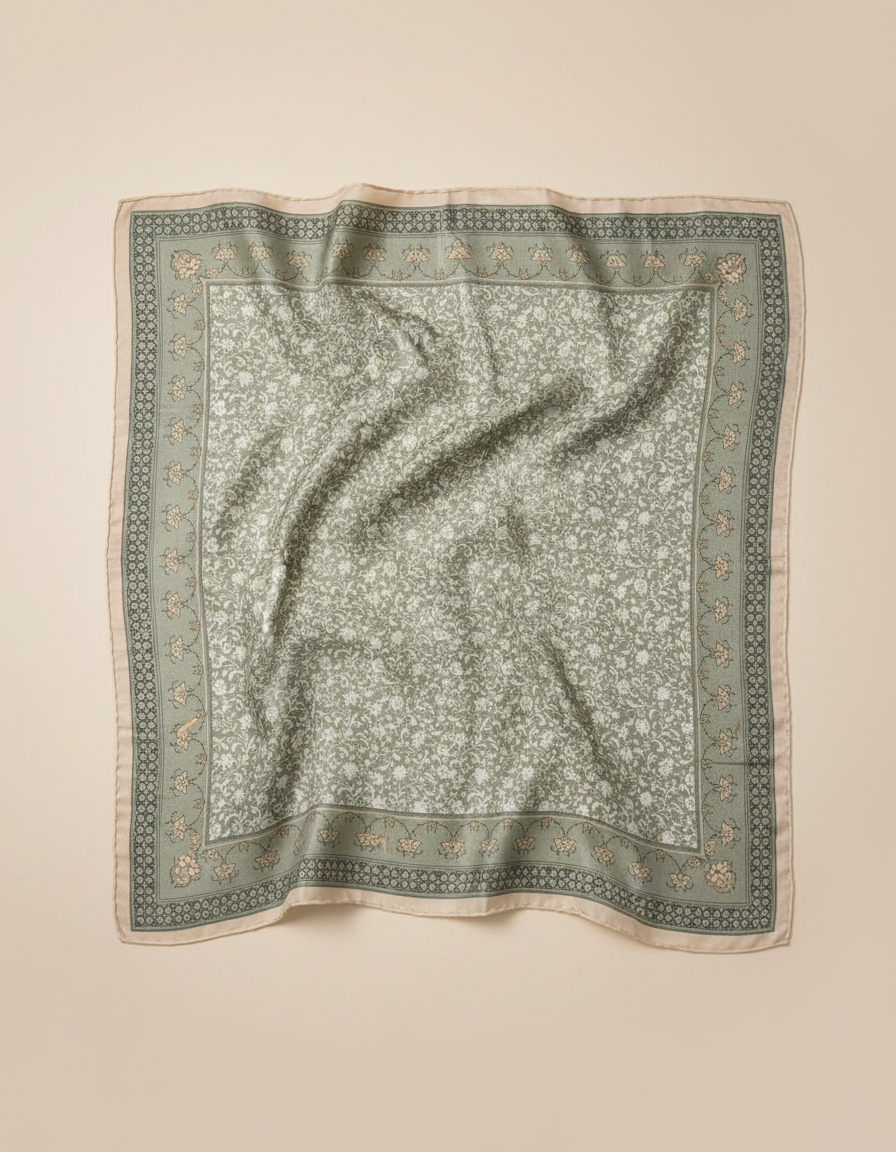 Printed Shimmer Scarf 90*90  Voile