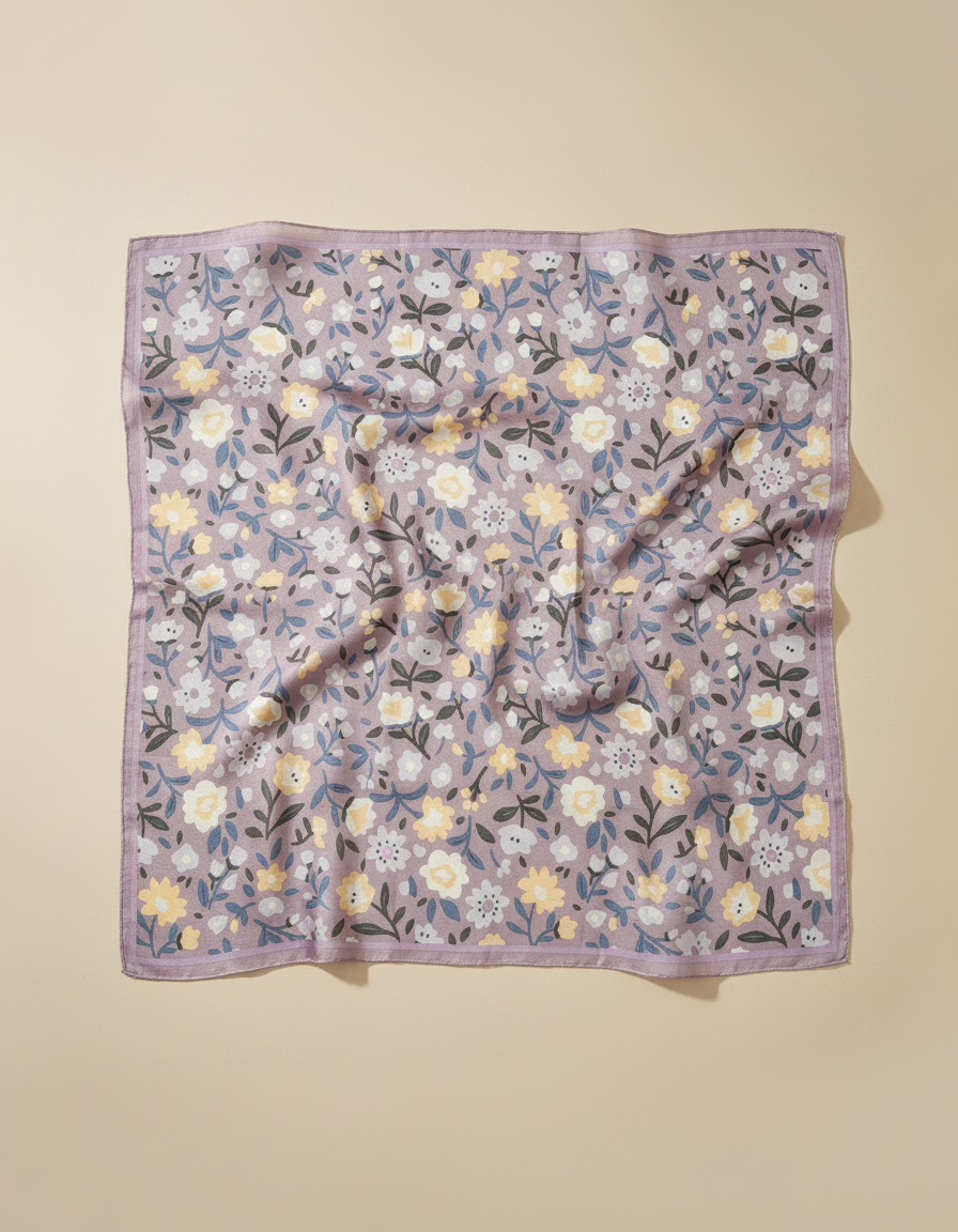 Printed Shimmer Scarf 90*90  Voile