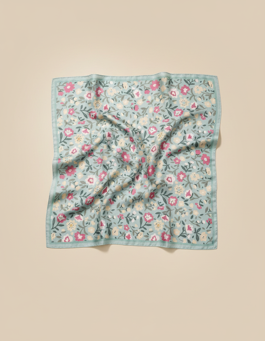Printed Shimmer Scarf 90*90  Voile