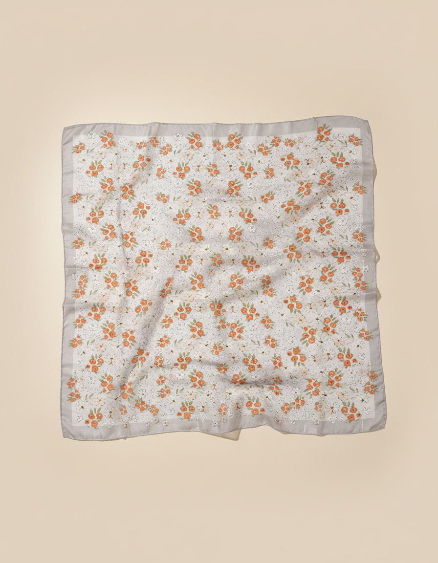 Printed Shimmer Scarf 90*90  Voile