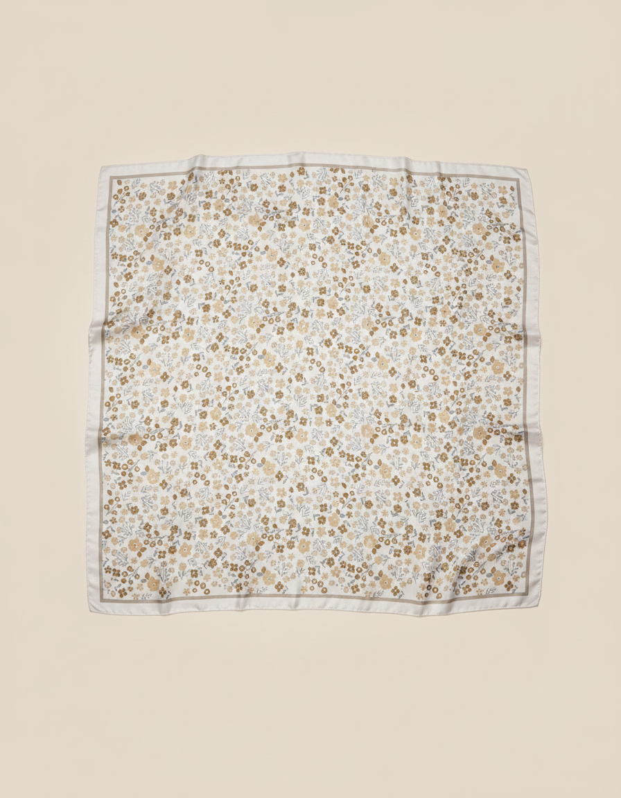 Printed Shimmer Scarf 90*90  Voile