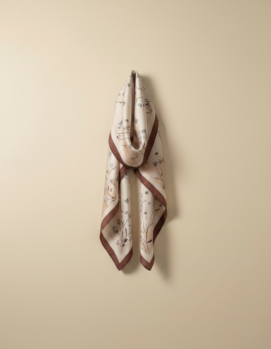 Printed Scarf 65x65  Voile