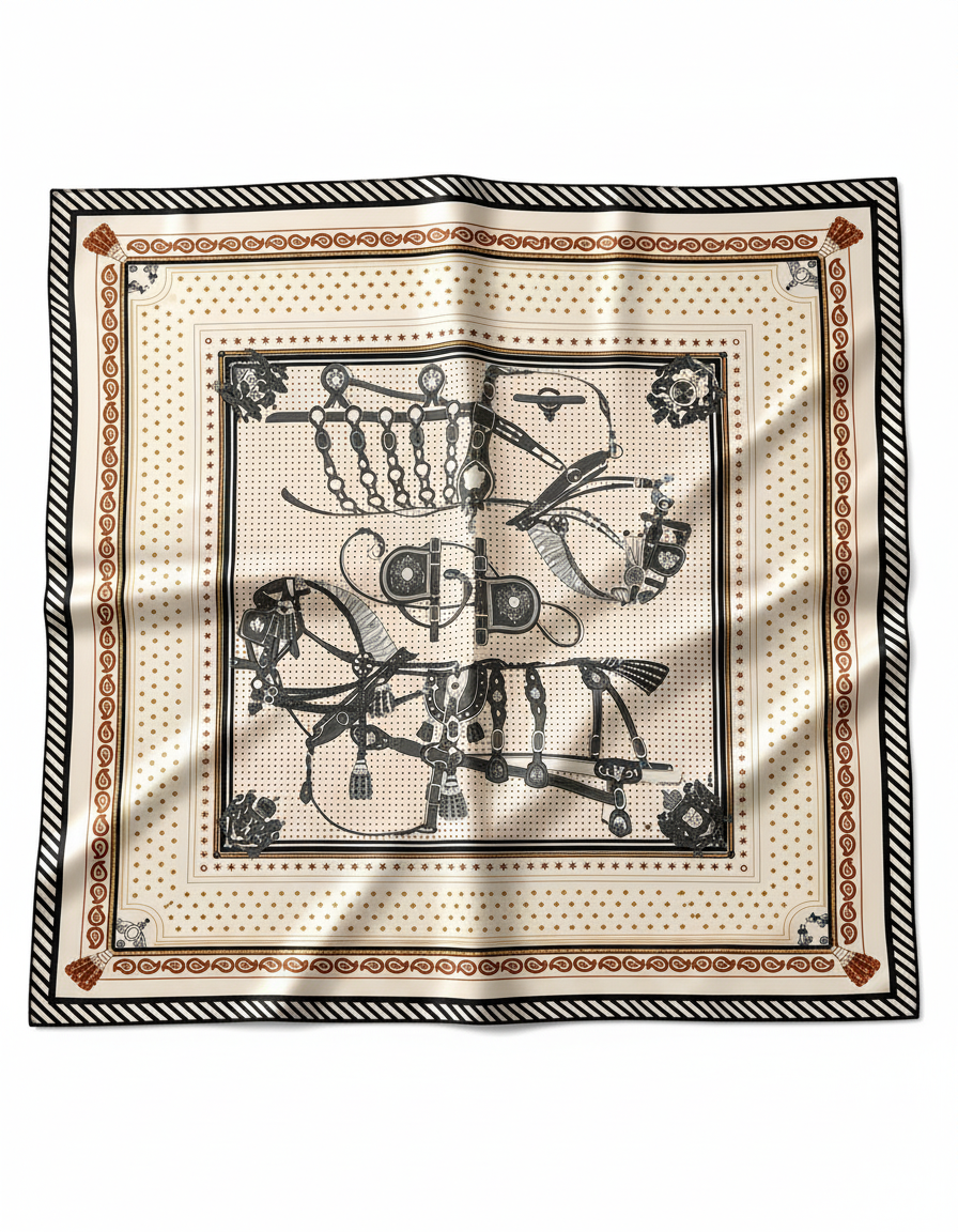 Printed Scarf 65x65  Voile
