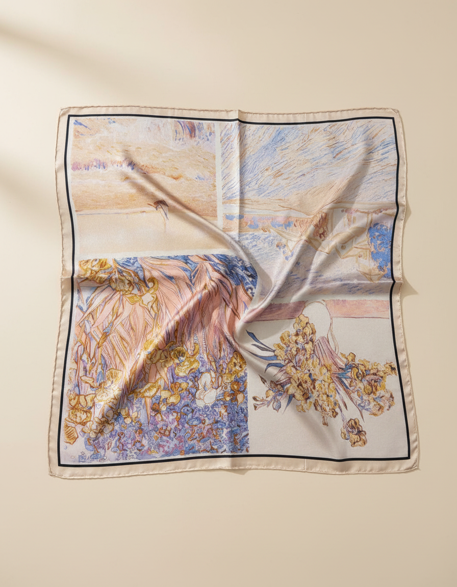 Printed Scarf 65x65  Voile