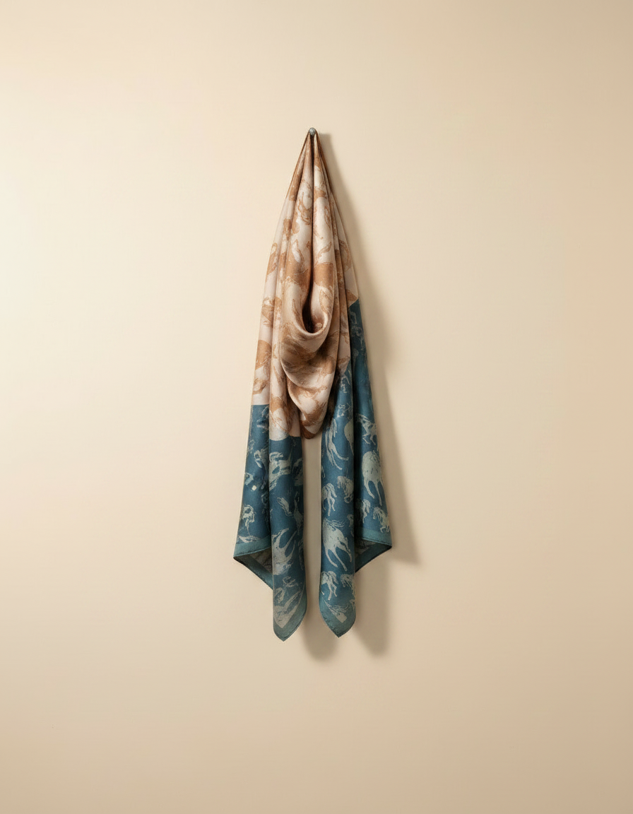 Printed Scarf 65x65  Voile