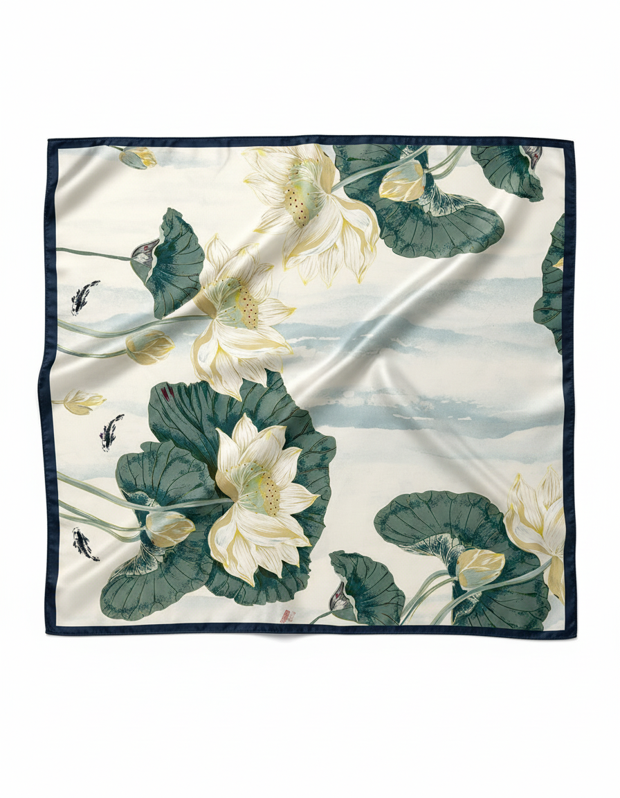 Printed Scarf 65x65  Voile
