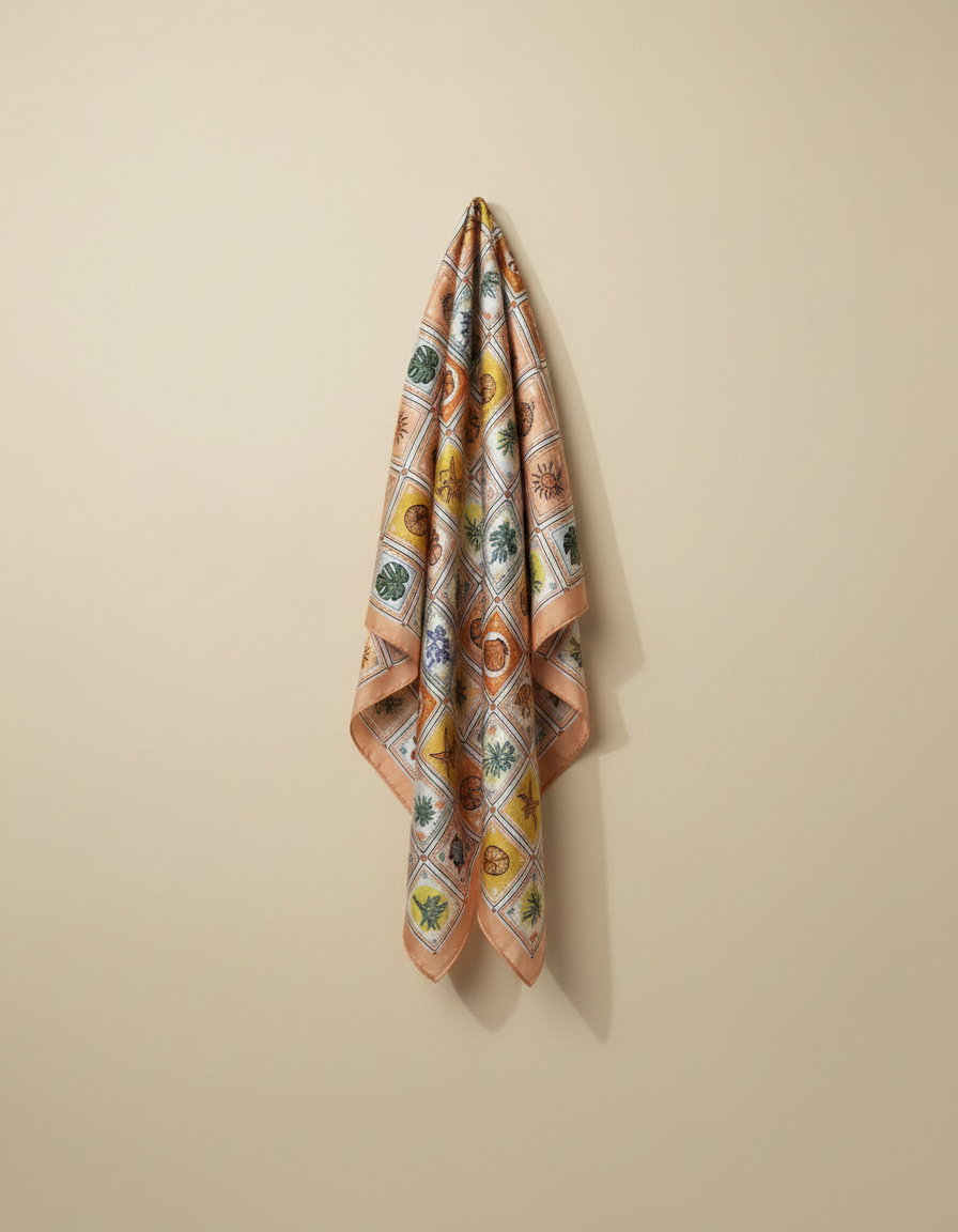 Printed Scarf 65x65  Voile