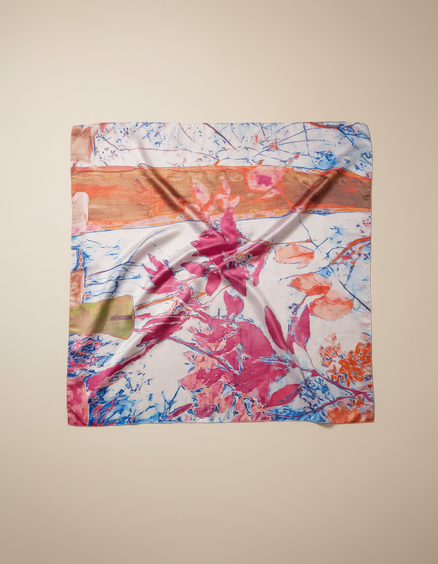 Printed Scarf 90*90  Voile