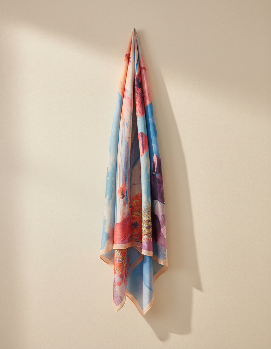 Printed Scarf 90*90  Voile