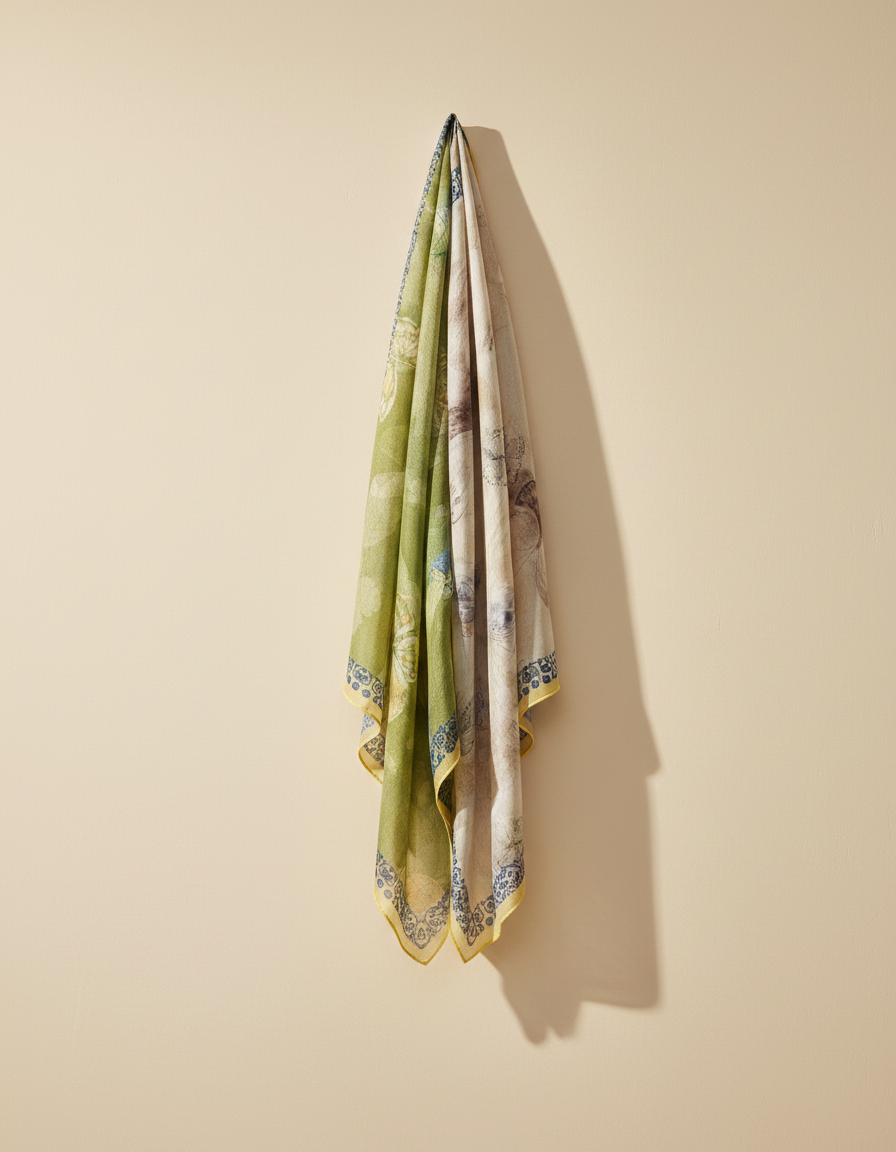 Printed Scarf 90*90  Voile