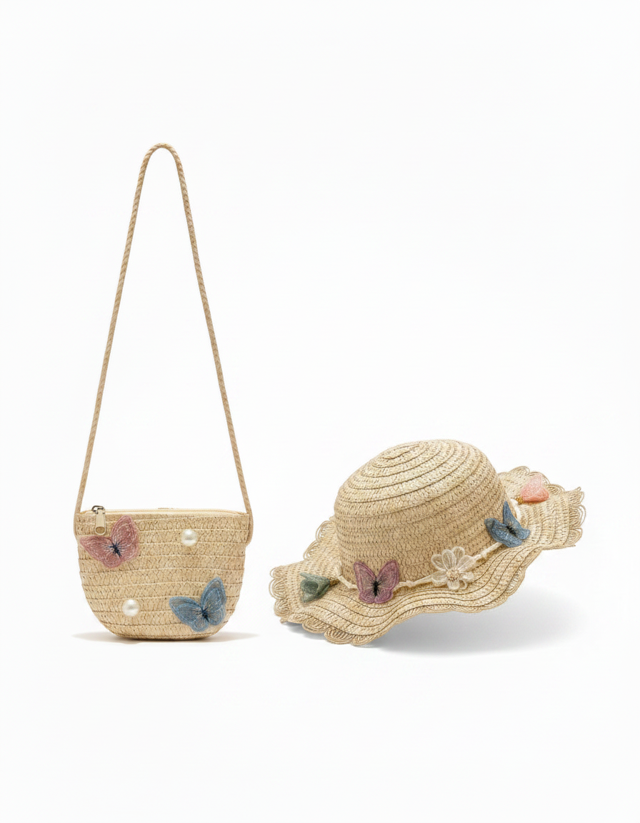 Kids Hat+Bag Set  Voile