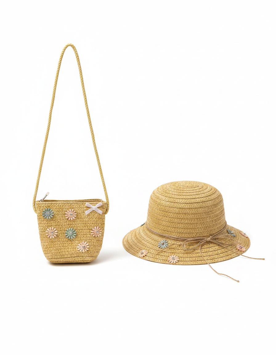 Kids Hat+Bag Set  Voile