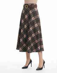 Gwendoline Plaid Skirt  Voile