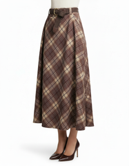 Gwendoline Plaid Skirt  Voile