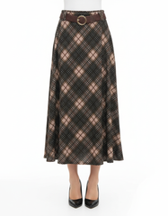 Gwendoline Plaid Skirt  Voile