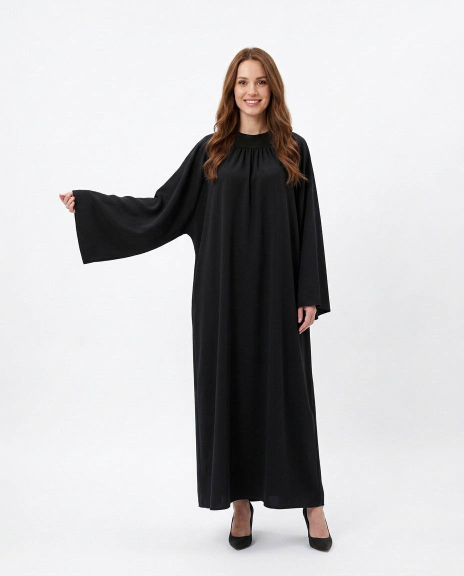Lys Everyday Maxi Dress – Pull-On Long Sleeve  Voile