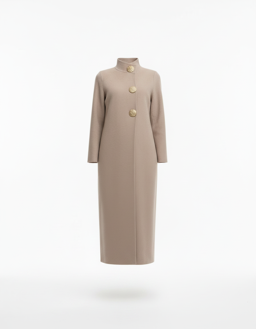 Ismerie Viscose Maxi Cardigan – Button-Front Long Sleeve  Voile