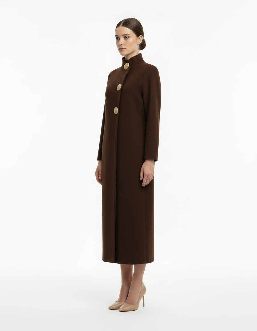 Ismerie Viscose Maxi Cardigan – Button-Front Long Sleeve  Voile
