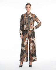 Ines-Rose Abstract Maxi Co-ord Set – Relaxed Fit Long Sleeve  Voile