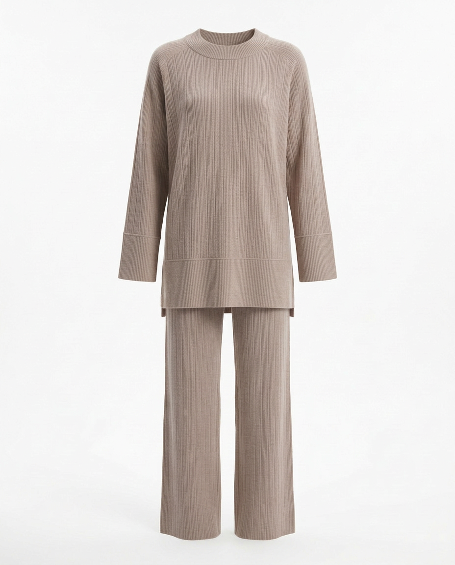 Jeanne-Marie Viscose Maxi Co-ord Set – Pull-On Long Sleeve  Voile