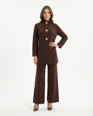 Jouvence Viscose Maxi Co-ord Set – Button-Front Long Sleeve  Voile