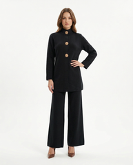 Jouvence Viscose Maxi Co-ord Set – Button-Front Long Sleeve  Voile