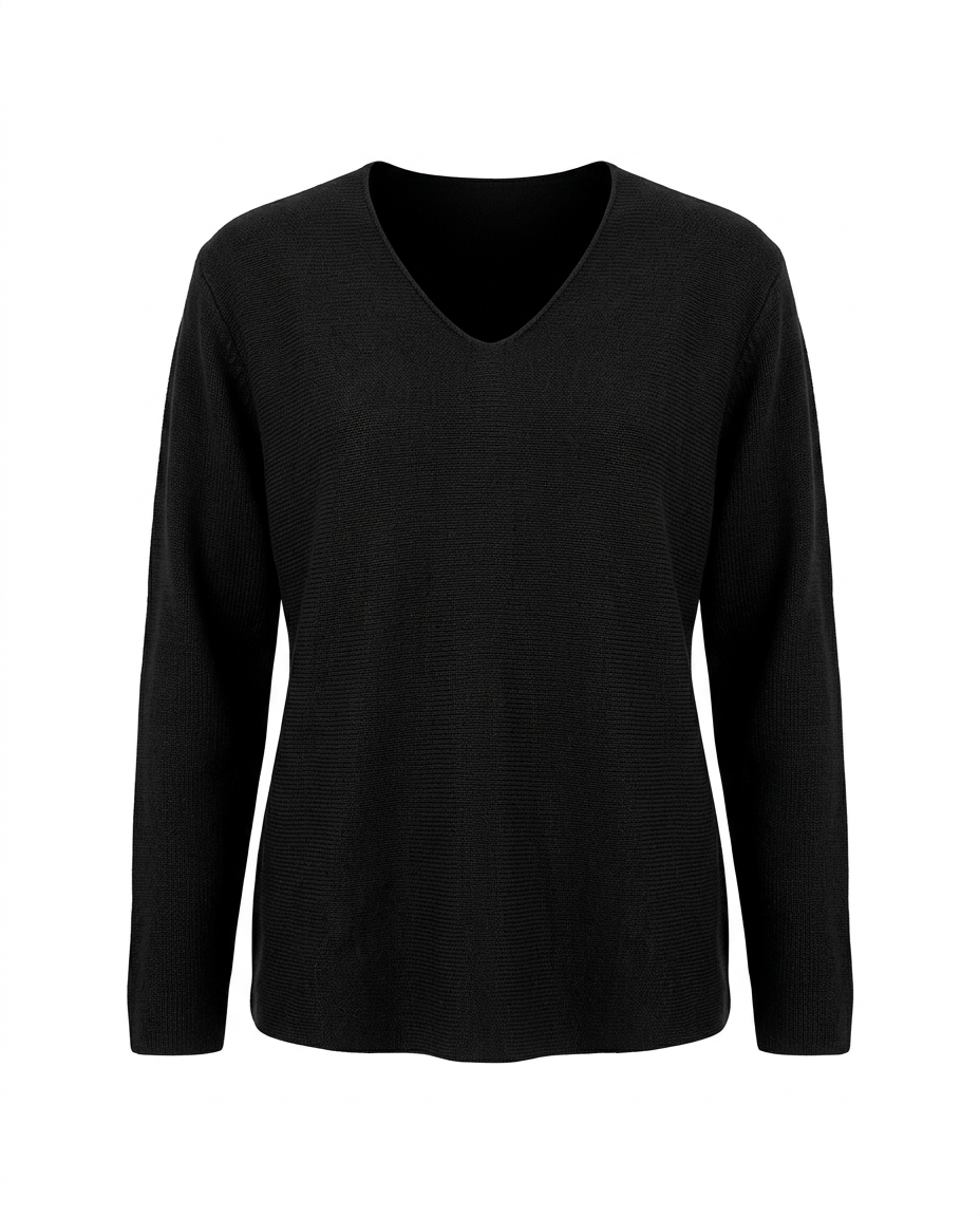 Marise Viscose Blouse – Pull-On V-Neck  Voile