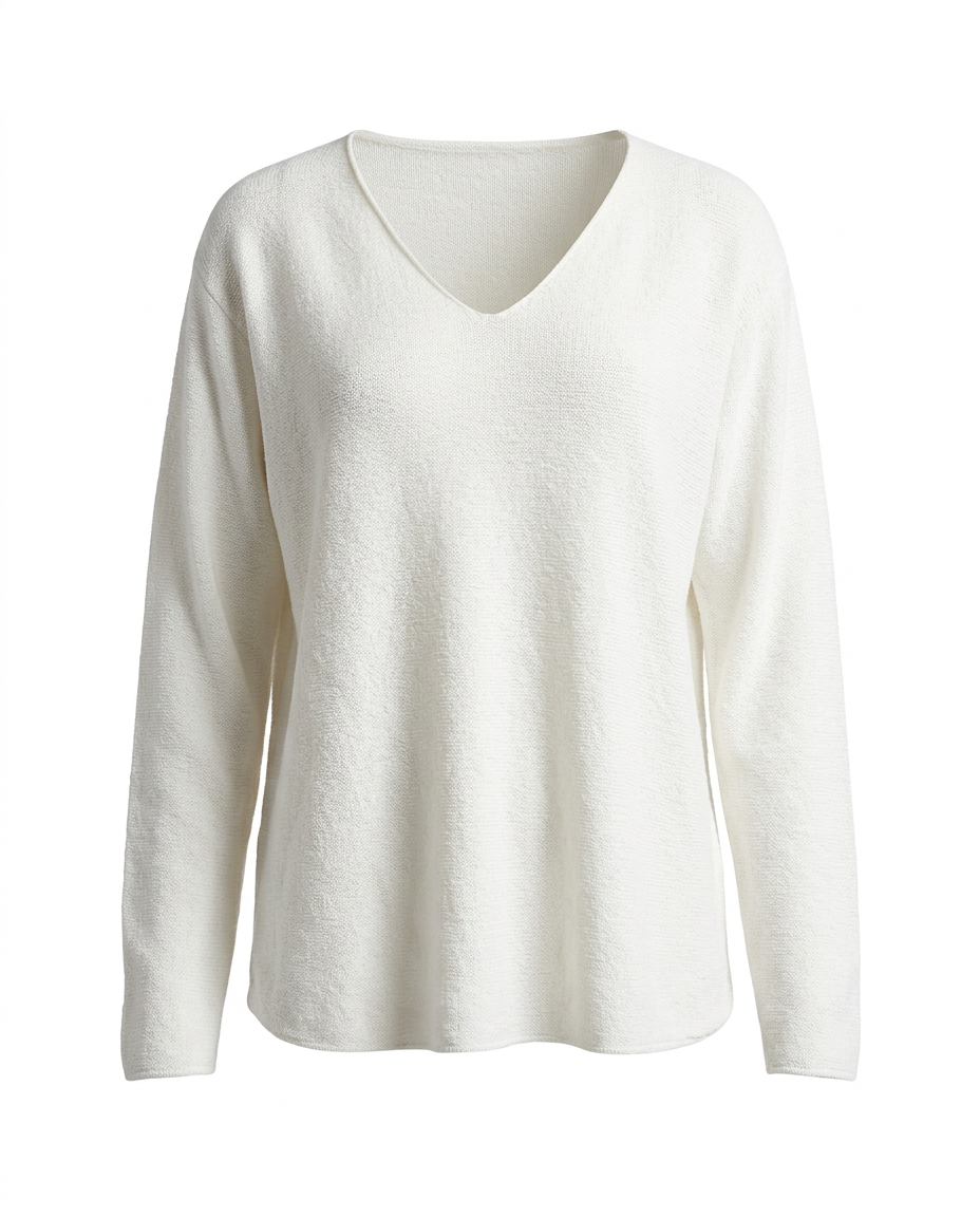 Marise Viscose Blouse – Pull-On V-Neck  Voile