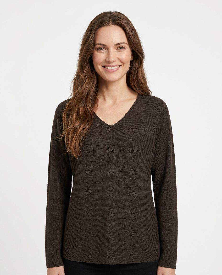 Marise Viscose Blouse – Pull-On V-Neck  Voile