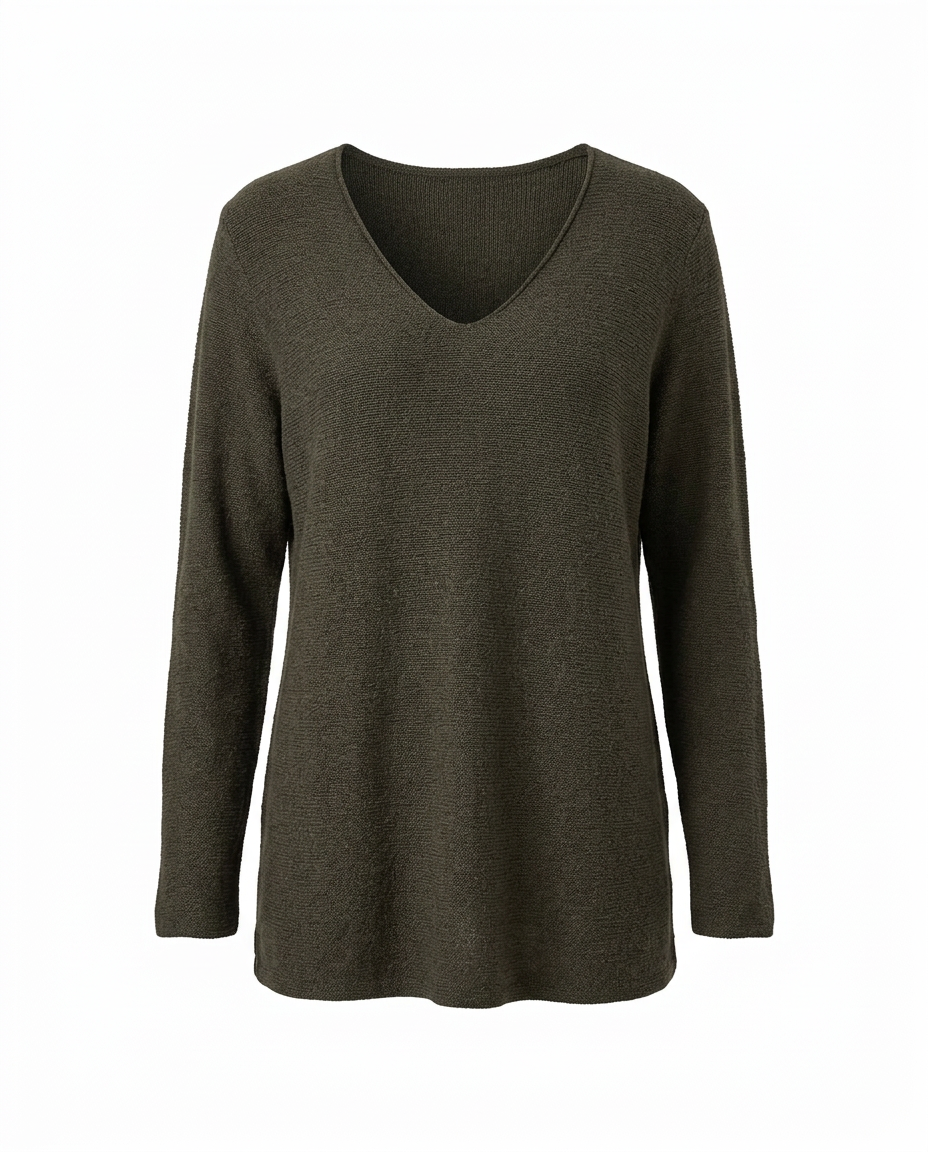 Marise Viscose Blouse – Pull-On V-Neck  Voile