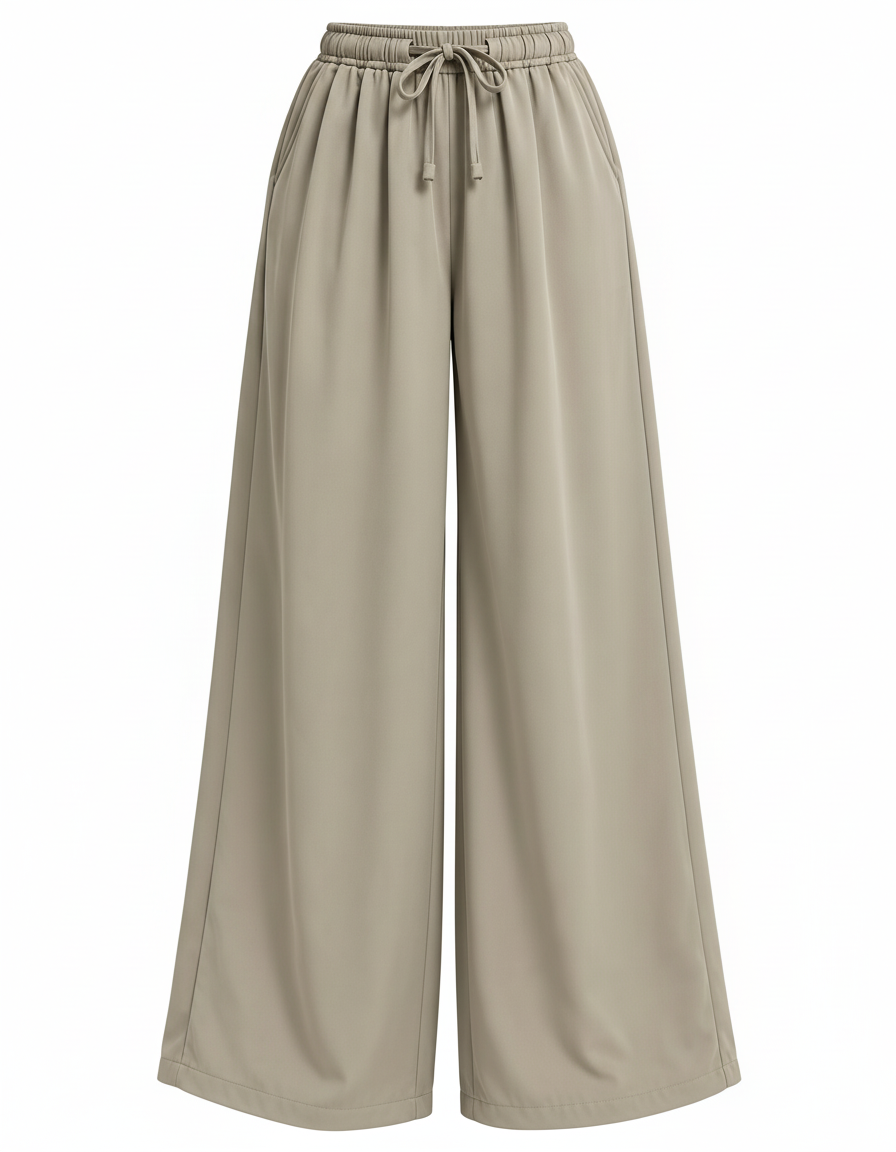 Lauriane Everyday Trousers – Elastic Waist  Voile