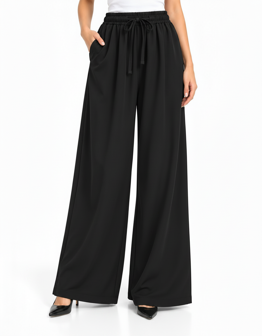 Lauriane Everyday Trousers – Elastic Waist  Voile