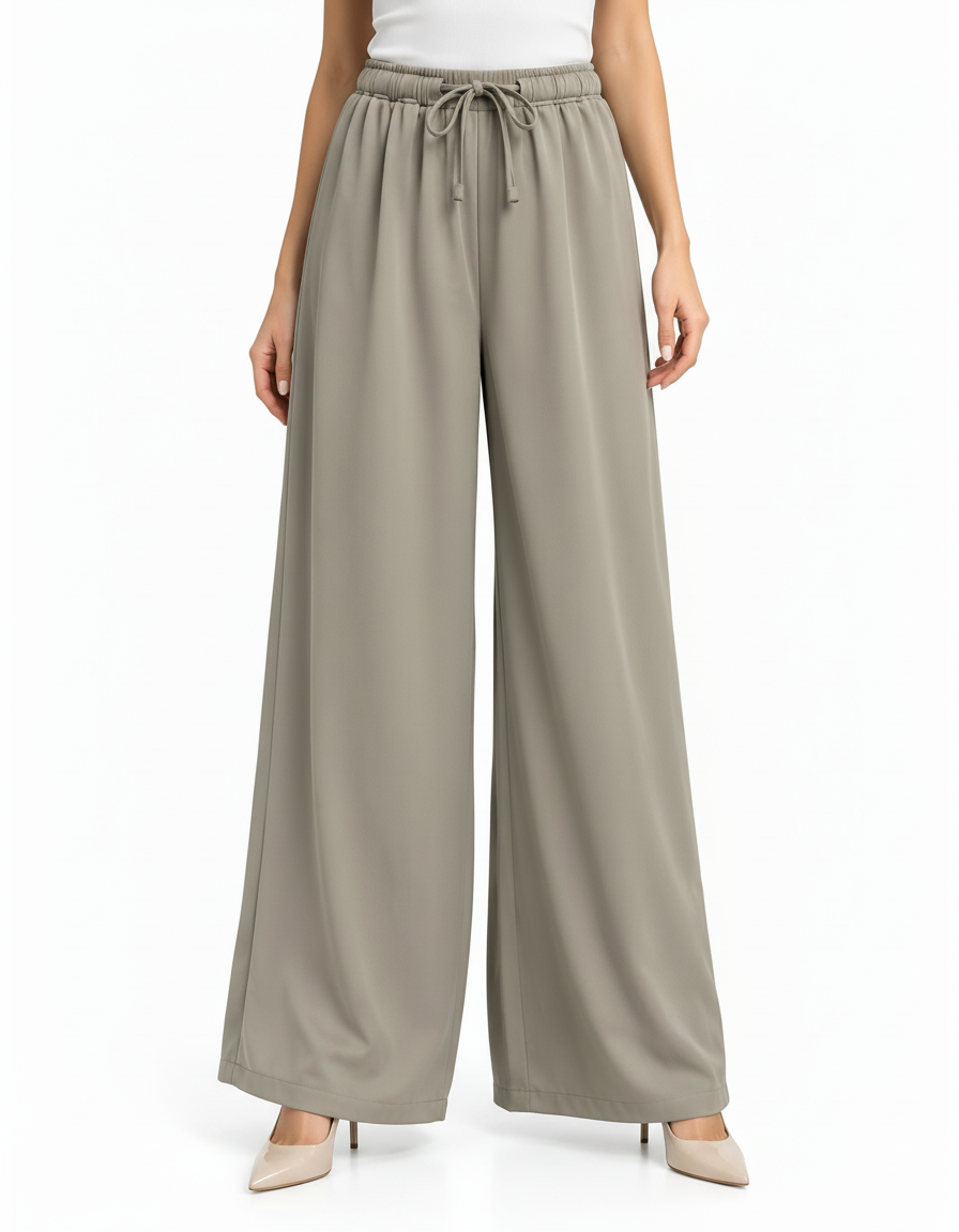 Lauriane Everyday Trousers – Elastic Waist  Voile