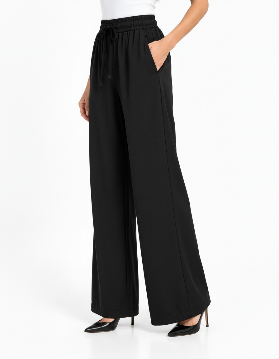 Lauriane Everyday Trousers – Elastic Waist  Voile