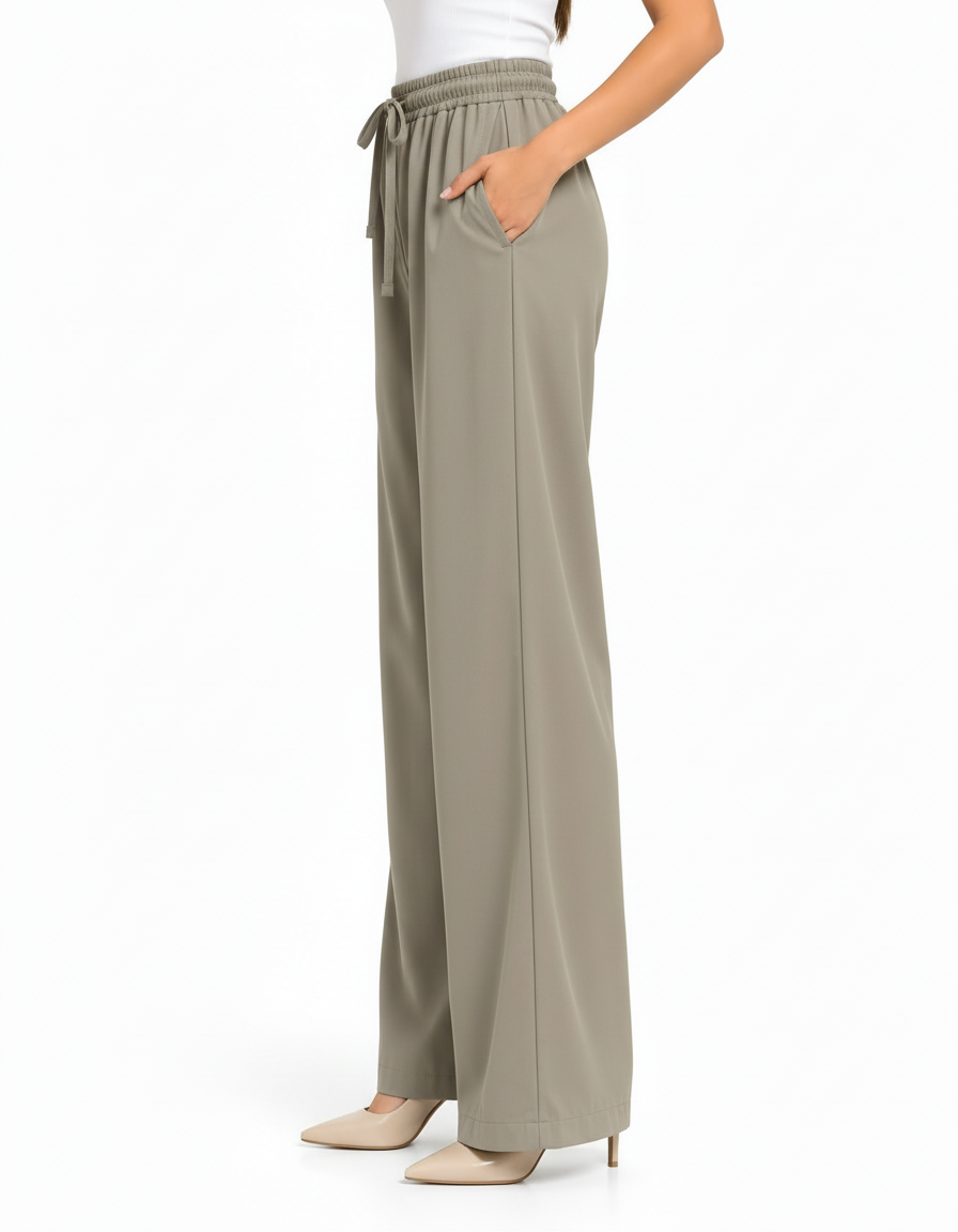 Lauriane Everyday Trousers – Elastic Waist  Voile