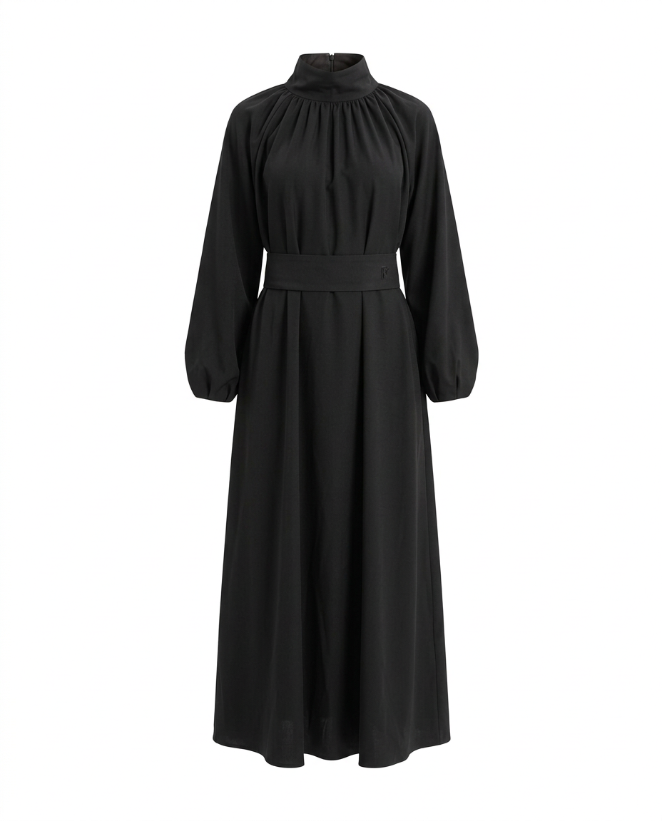 Lavande Everyday Dress – Pull-On High Neck  Voile