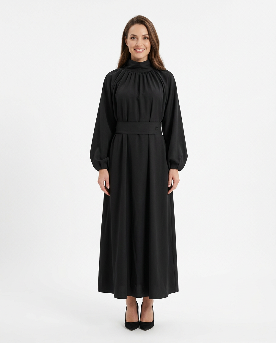 Lavande Everyday Dress – Pull-On High Neck  Voile