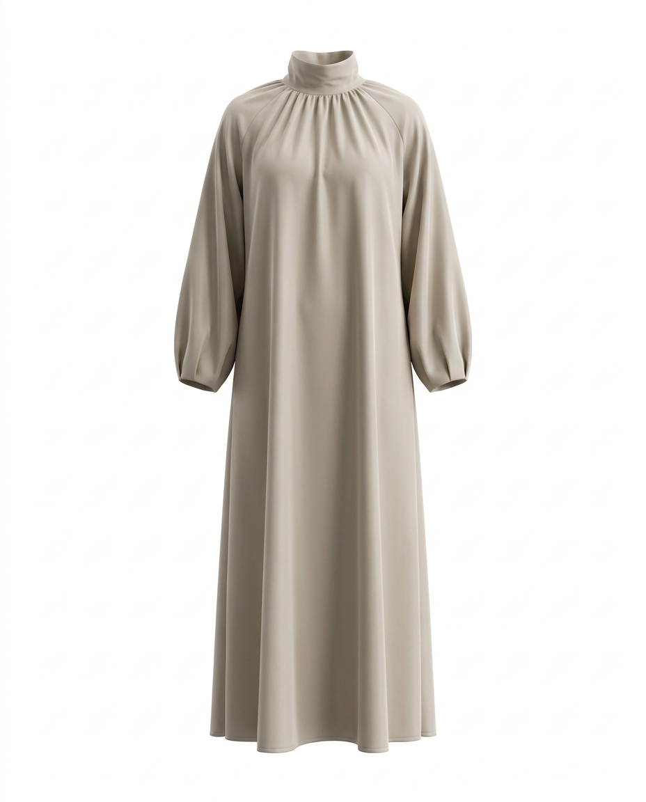 Lavande Everyday Dress – Pull-On High Neck  Voile