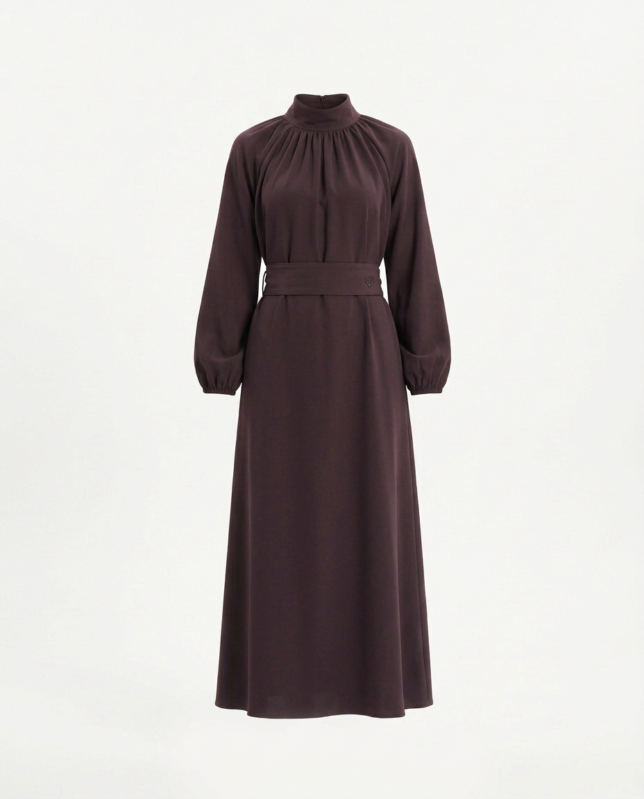 Lavande Everyday Dress – Pull-On High Neck  Voile
