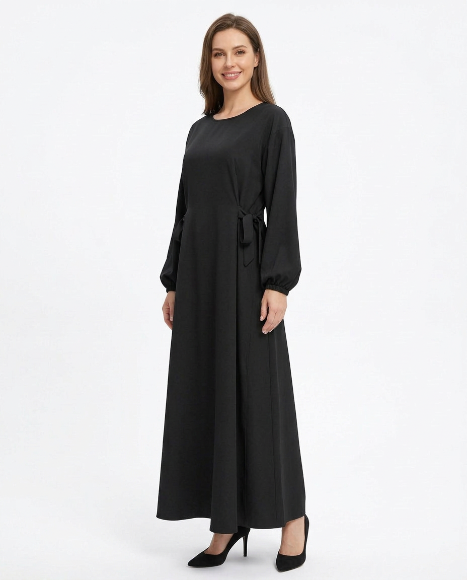 Mabelle Everyday Maxi Dress – Pull-On Long Sleeve  Voile