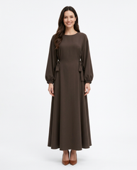 Mabelle Everyday Maxi Dress – Pull-On Long Sleeve  Voile