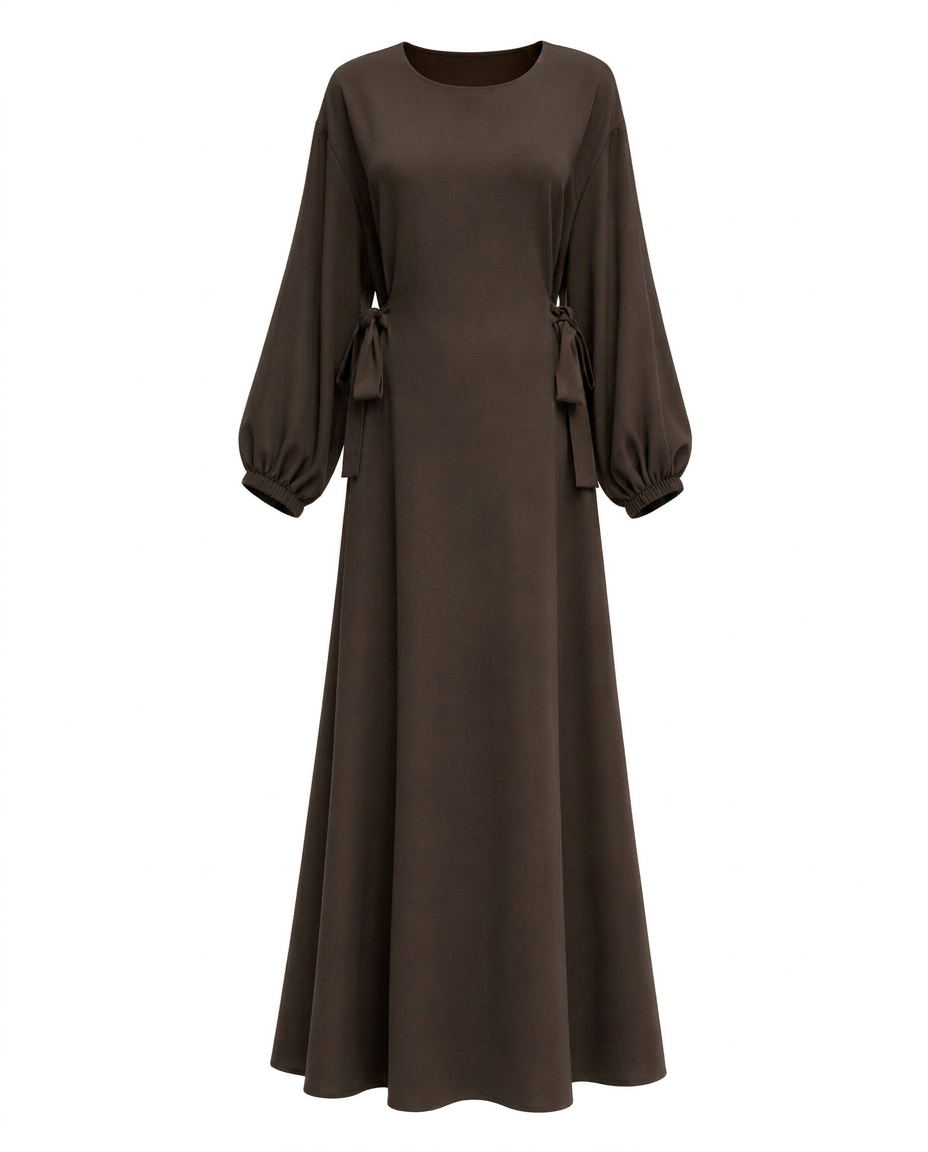 Mabelle Everyday Maxi Dress – Pull-On Long Sleeve  Voile