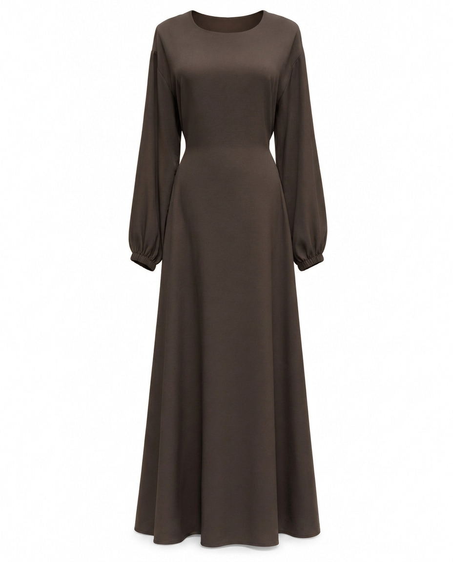 Mabelle Everyday Maxi Dress – Pull-On Long Sleeve  Voile
