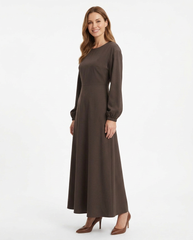 Mabelle Everyday Maxi Dress – Pull-On Long Sleeve  Voile