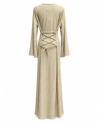 Marceau Elegant Evening Dress – Pull-On Long Sleeve  Voile