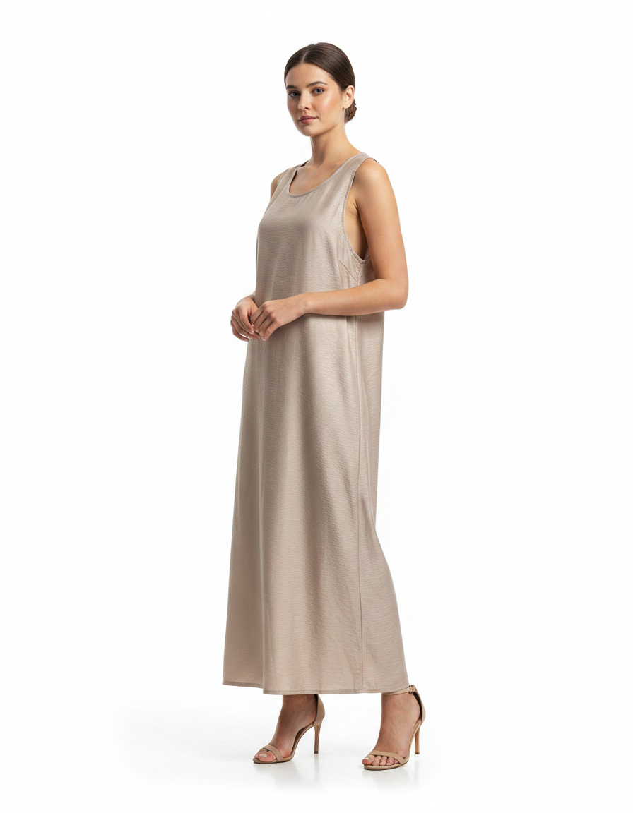 Giselle Everyday Maxi Inner Dress – Relaxed Fit Sleeveless  Voile